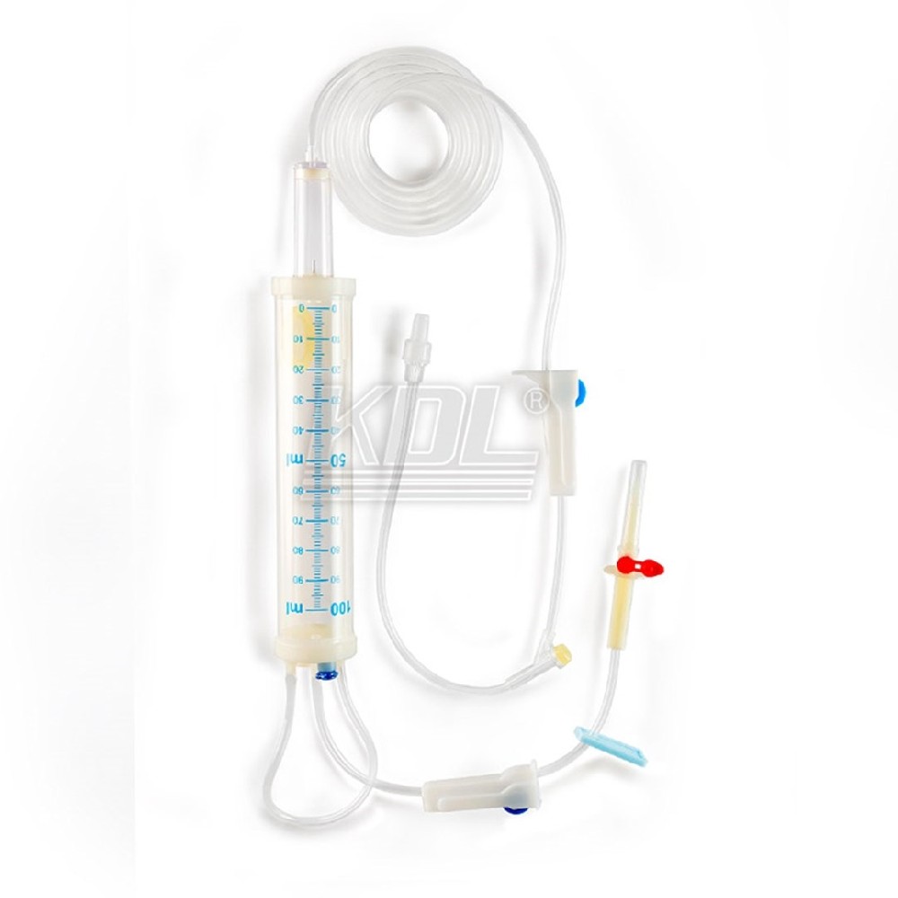 DISPOSABLE BURETTE-TYPE INFUSION SET (HANGING BOTTLE)